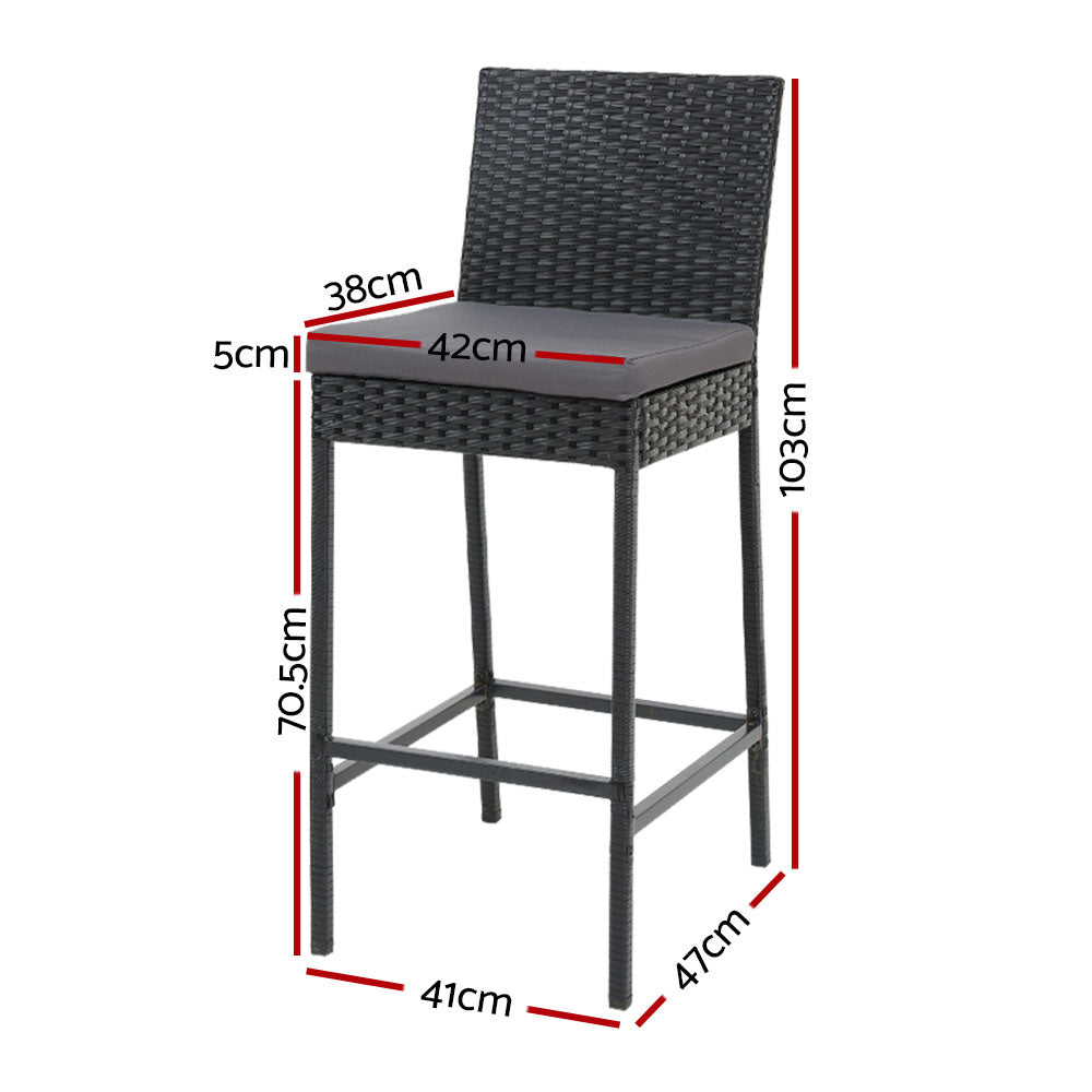 Nelson Bay Outdoor Bar Stool Black 2