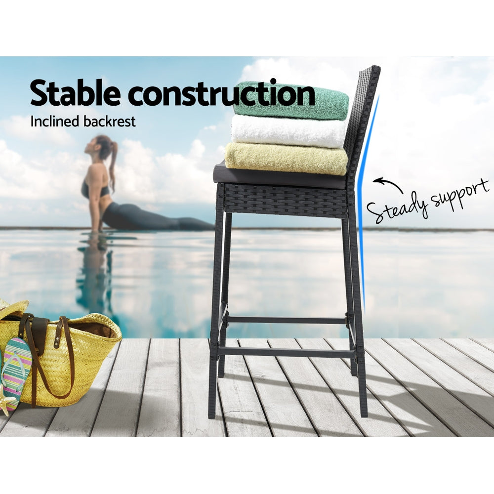 Nelson Bay Outdoor Bar Stool Black 5