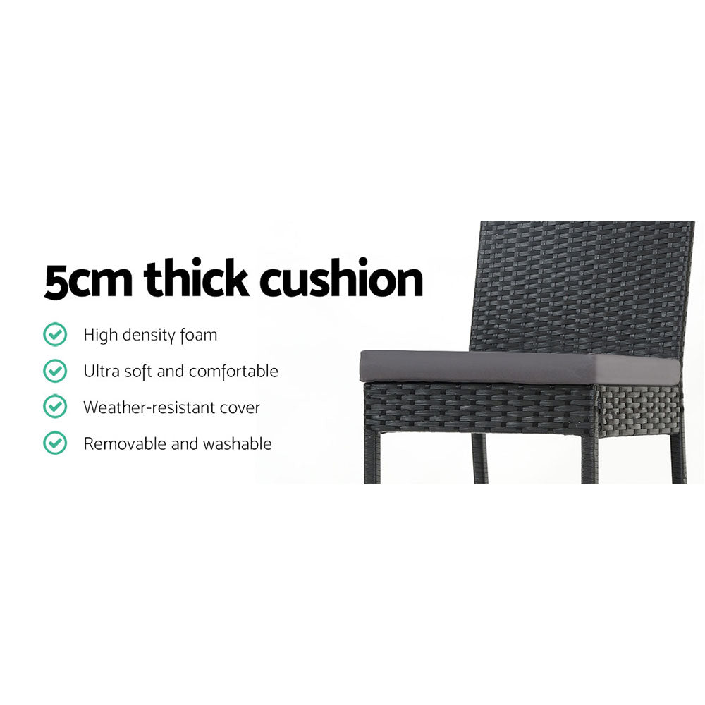 Nelson Bay Outdoor Bar Stool Black 7