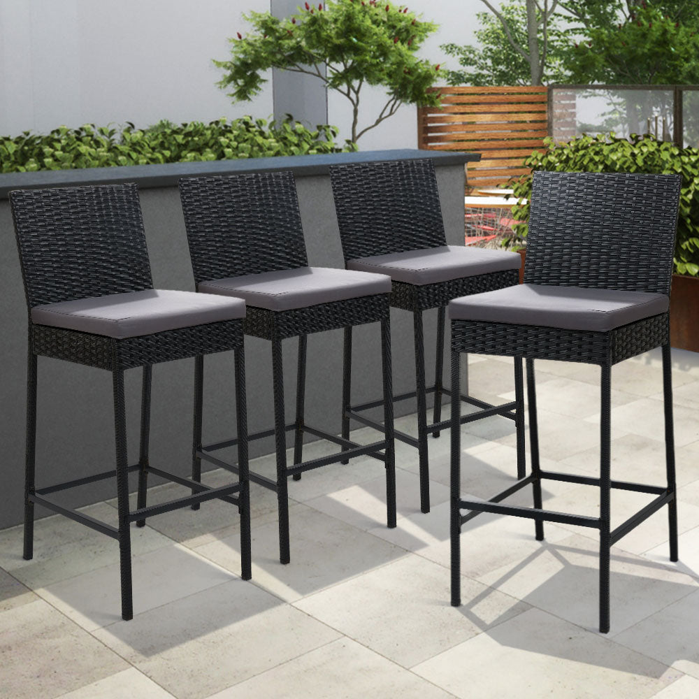 Nelson Bay Outdoor Bar Stool Black 8