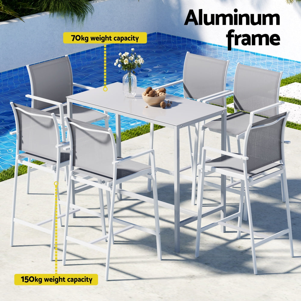 Gardeon 7-Piece Elegant Outdoor Bar Set