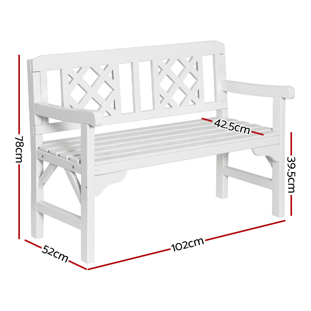 Gardeon Rustic Fir Wood Garden Bench