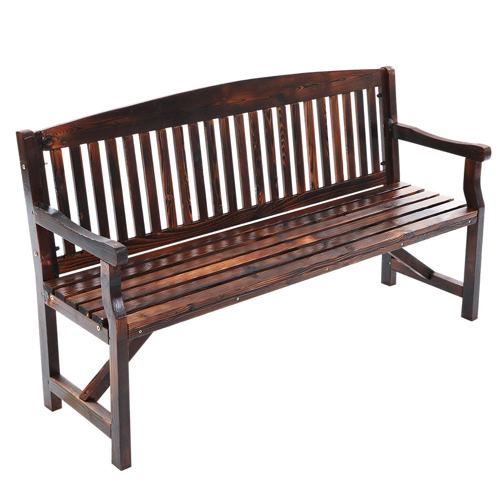 Numinbah 3 Seater Outdoor Bench, Charcoal Timber