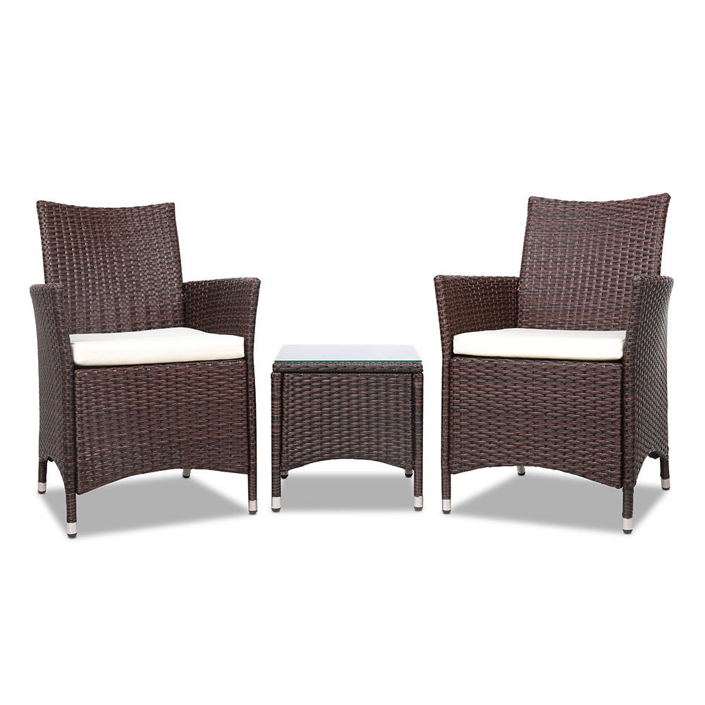 Ball Bay 3 Piece Bistro Set, Brown
