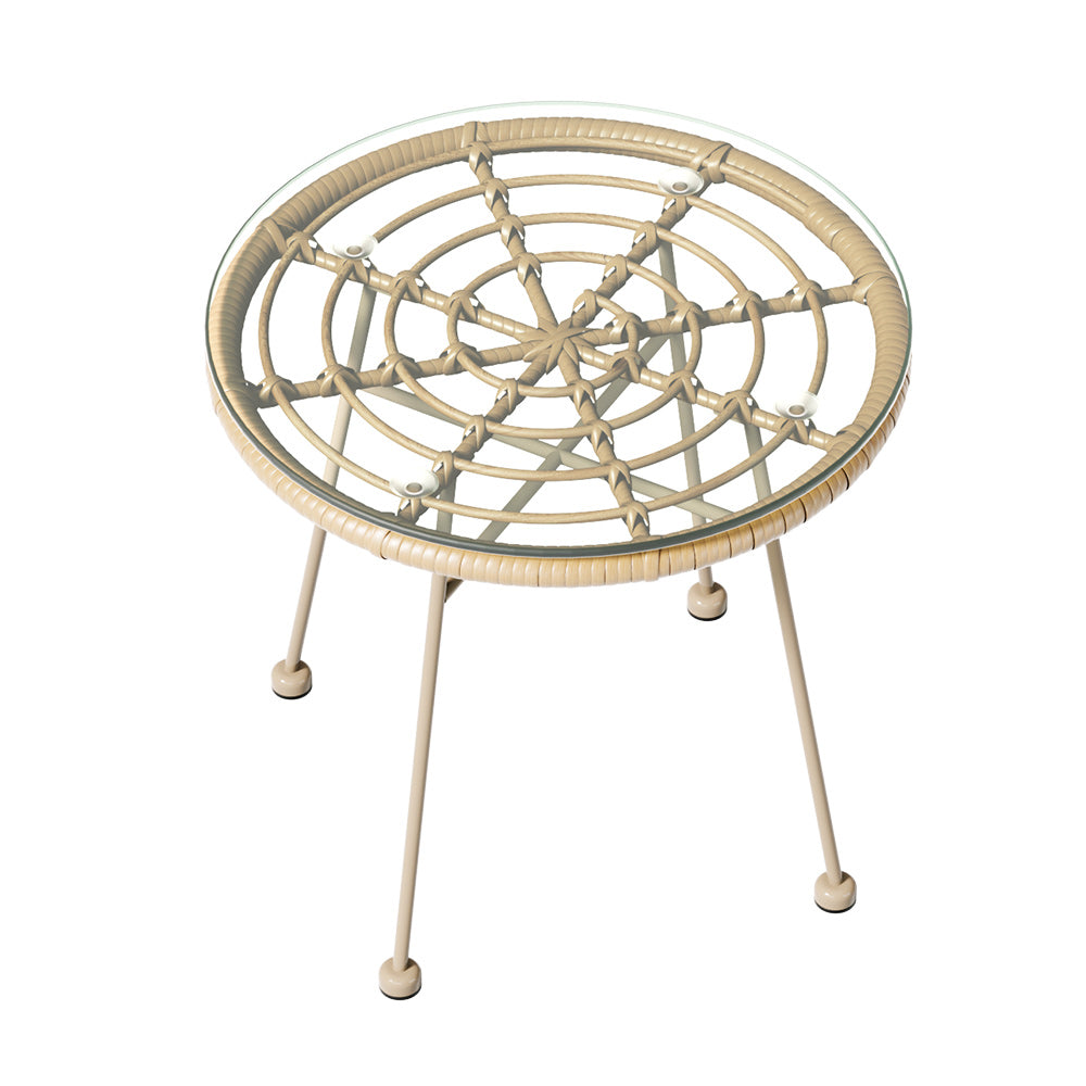Tully 3 Piece Outdoor Bistro Set, Beige