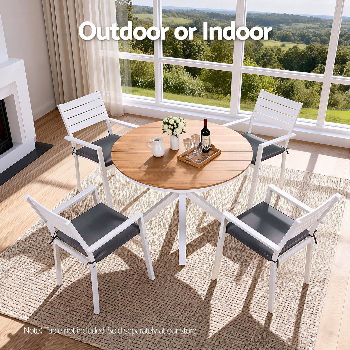 Bingie Stackable Outdoor Dining Chair White