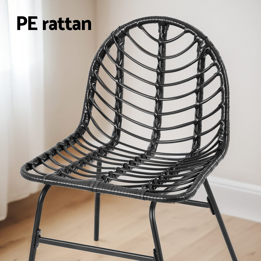 Tura Beach Outdoor Dining Chair, Black 2pcs image 5