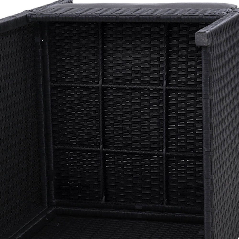 Tomakin Outdoor Dining Chair, Black 2pcs
