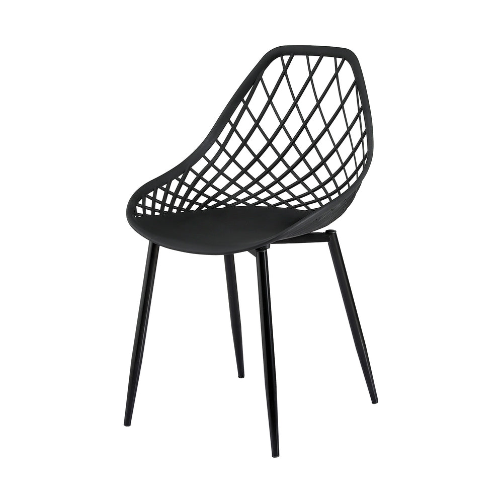 Mogo Outdoor Dining Chair, Black 4pcs