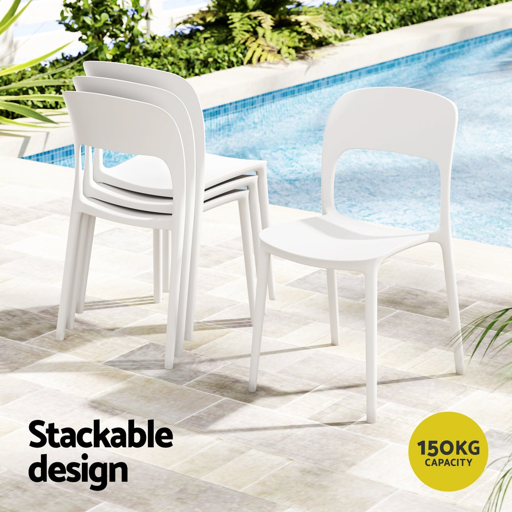 Sunshine Bay Stackable Outdoor Chair White