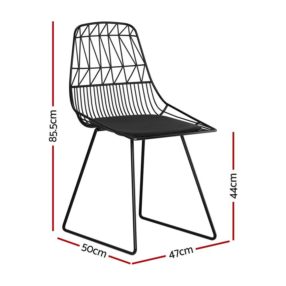 Albion Park Outdoor Dining Chair Black 2pcs image 2