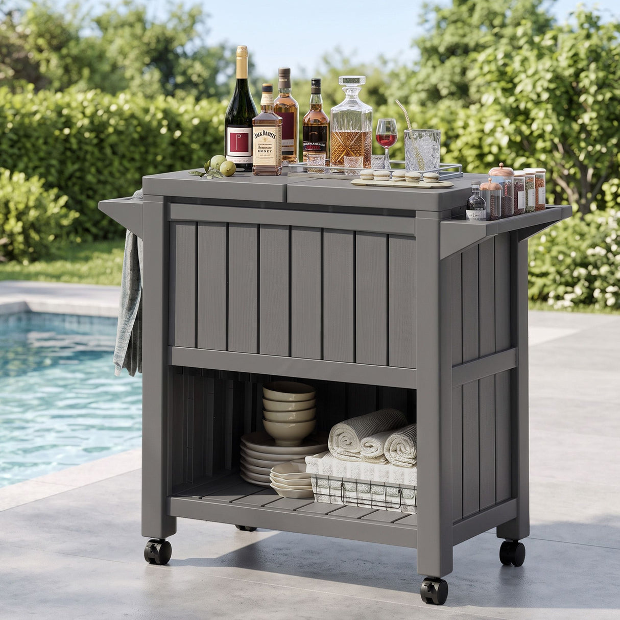 Black Point 80L Cooler Storage Cart, Brown