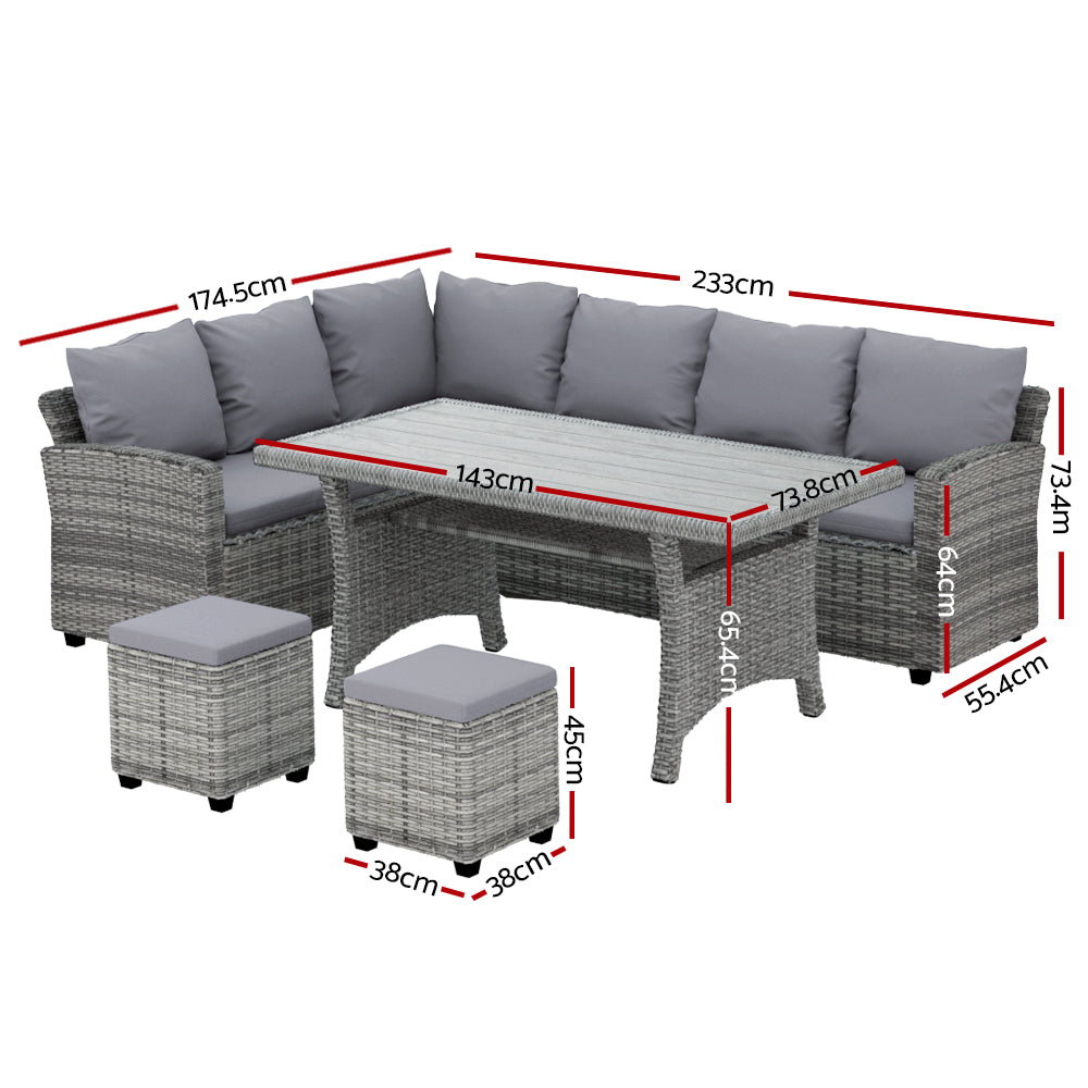 Kinka Beach 5 Piece Outdoor Dining Set