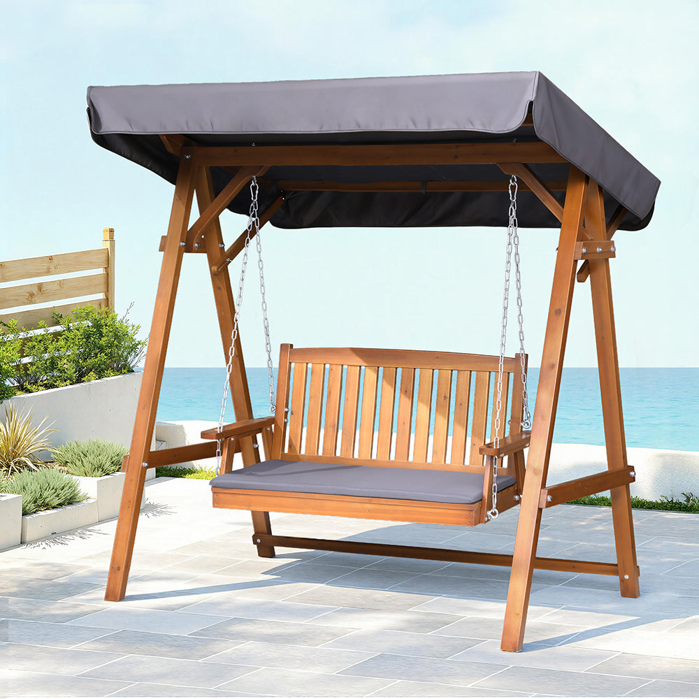 Pambula Swing Chair, Teak image 8