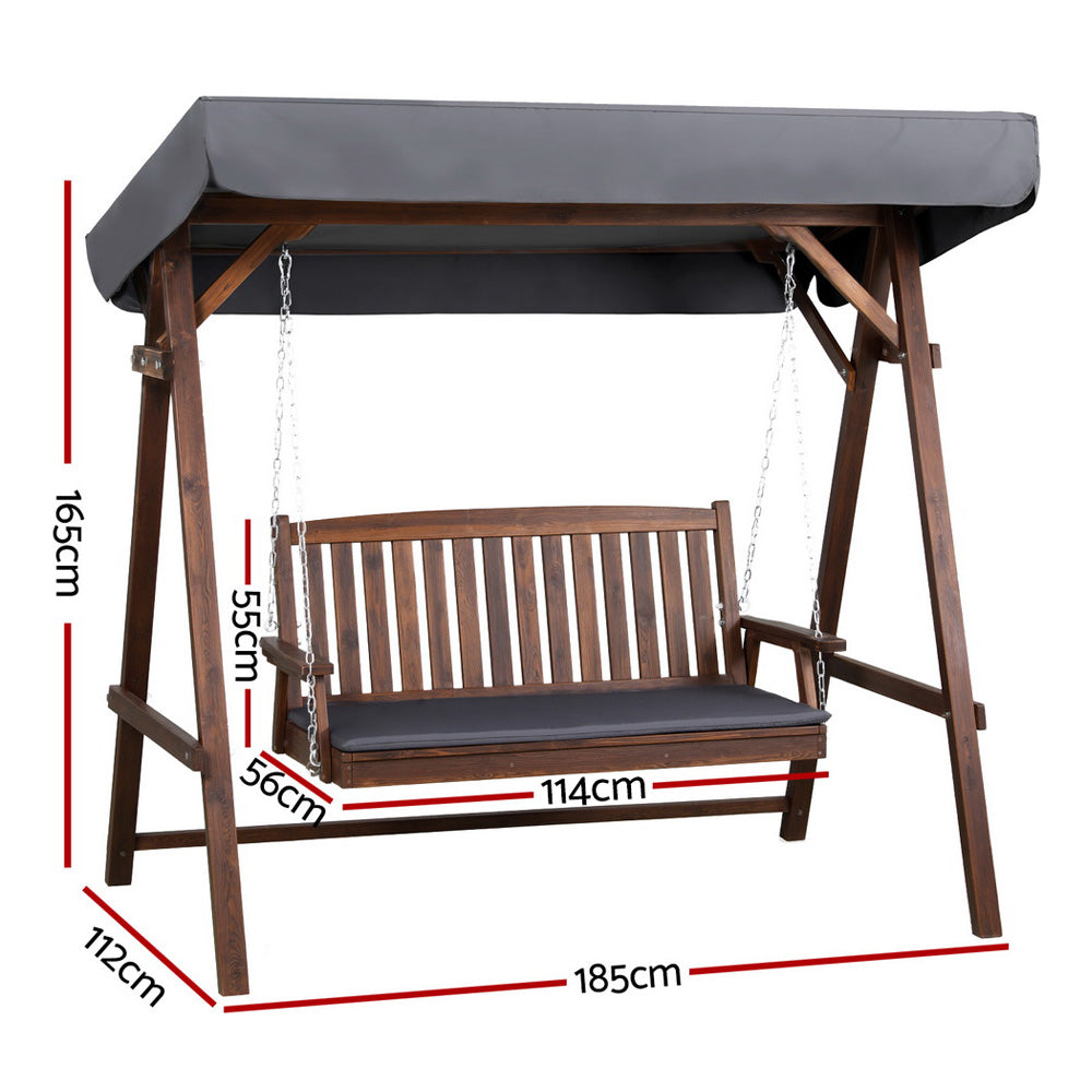 Tuross Head Swing Chair, Charcoal image 6