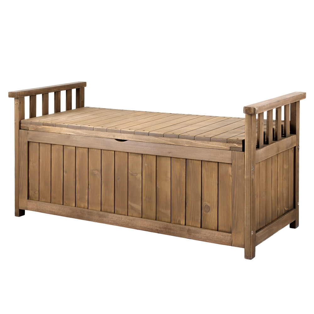Maitland 160L Outdoor Storage Bench Box, Brown