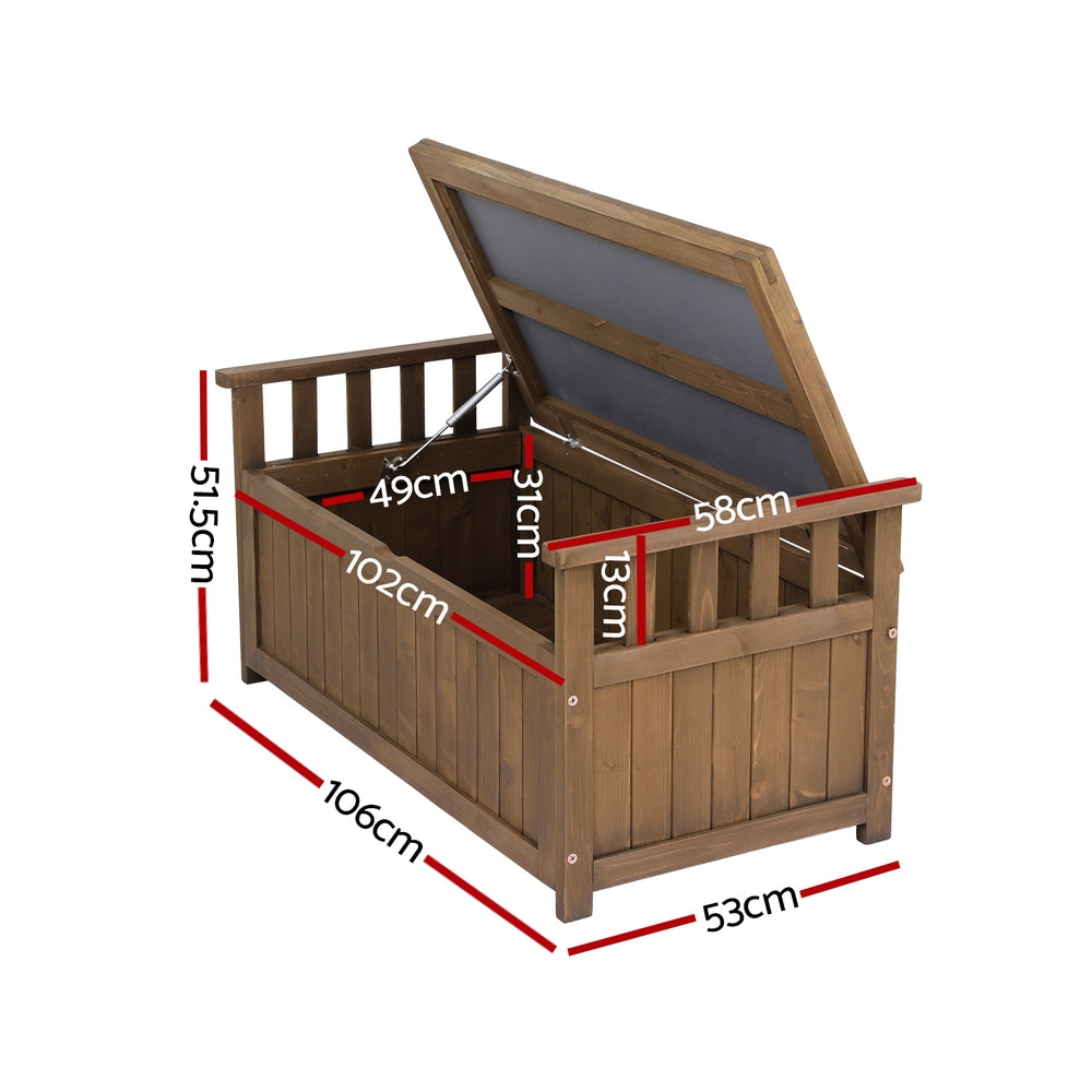 Maitland 160L Outdoor Storage Bench Box, Brown