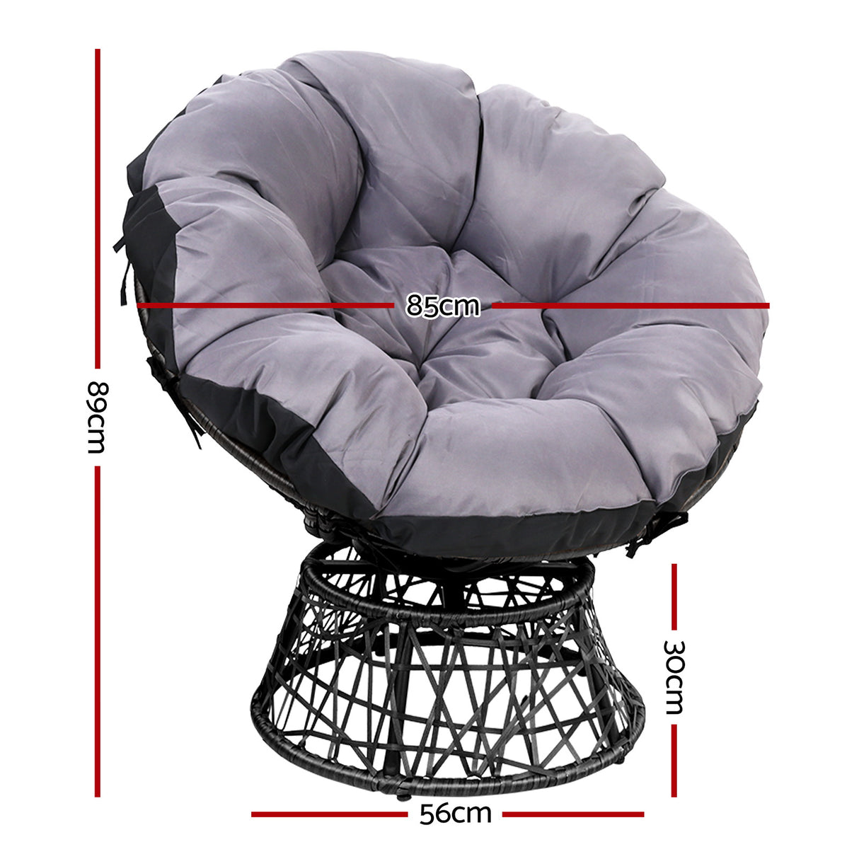 Minnamurra Papasan Chair, Black