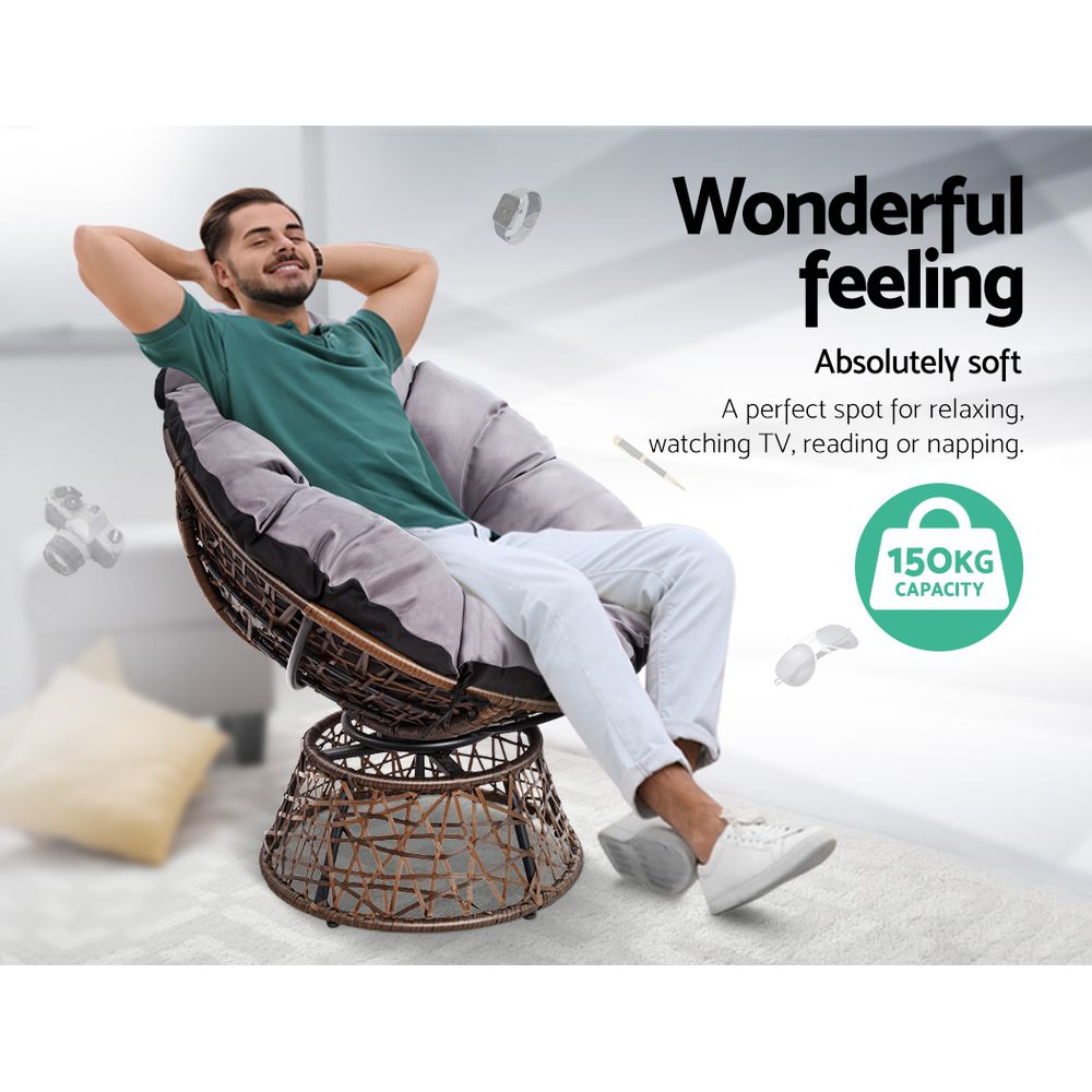 Minnamurra Papasan Chair, Brown