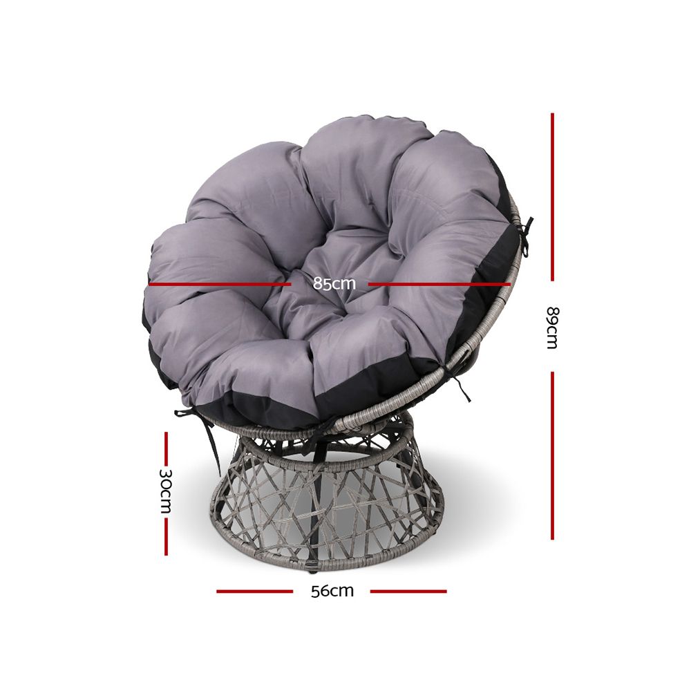 Minnamurra Papasan Chair, Grey