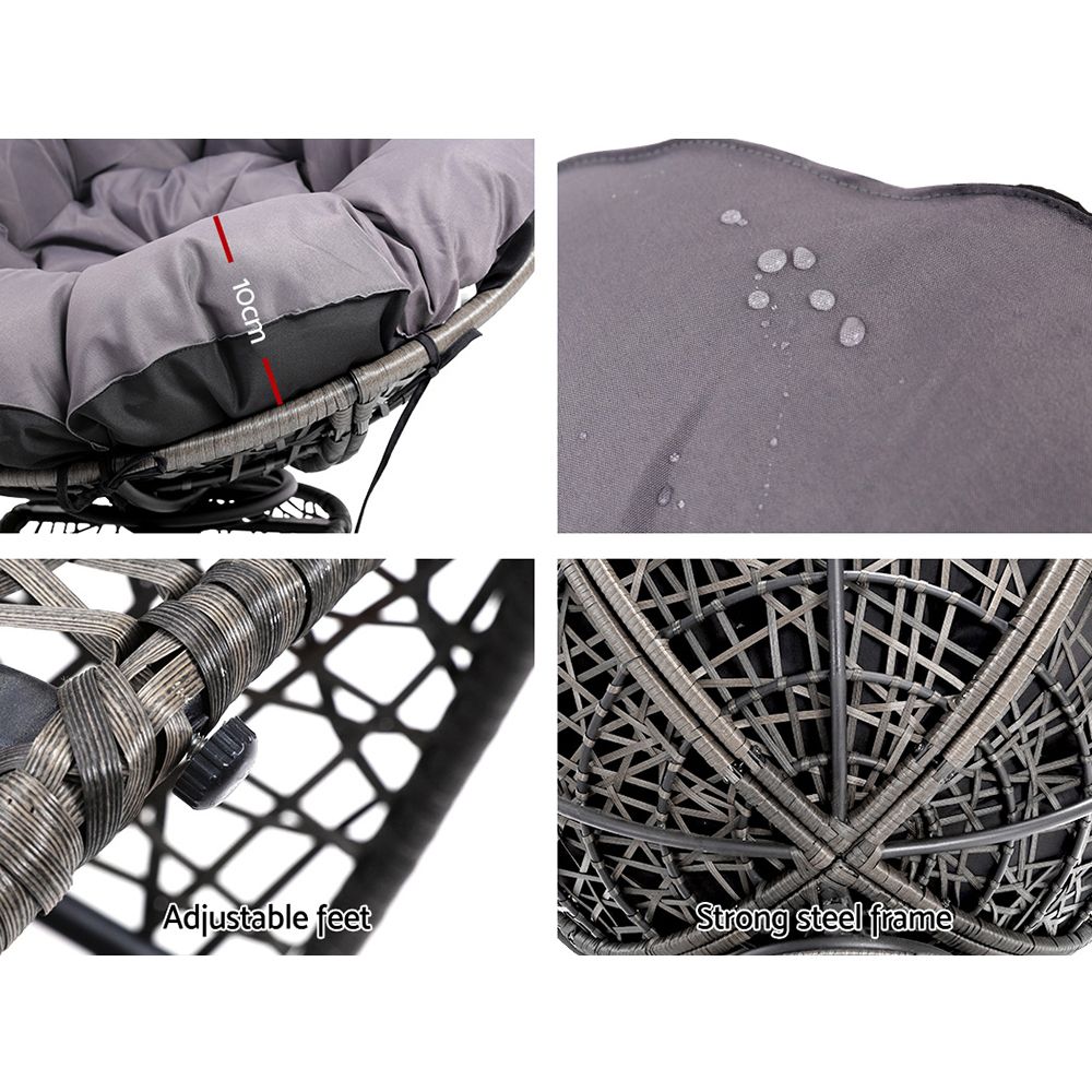 Minnamurra Papasan Chair, Grey