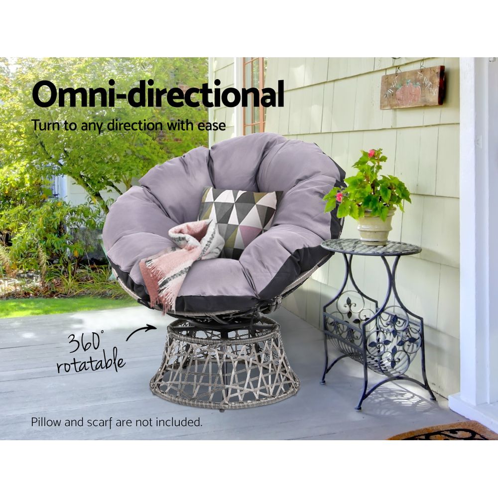 Minnamurra Papasan Chair, Grey