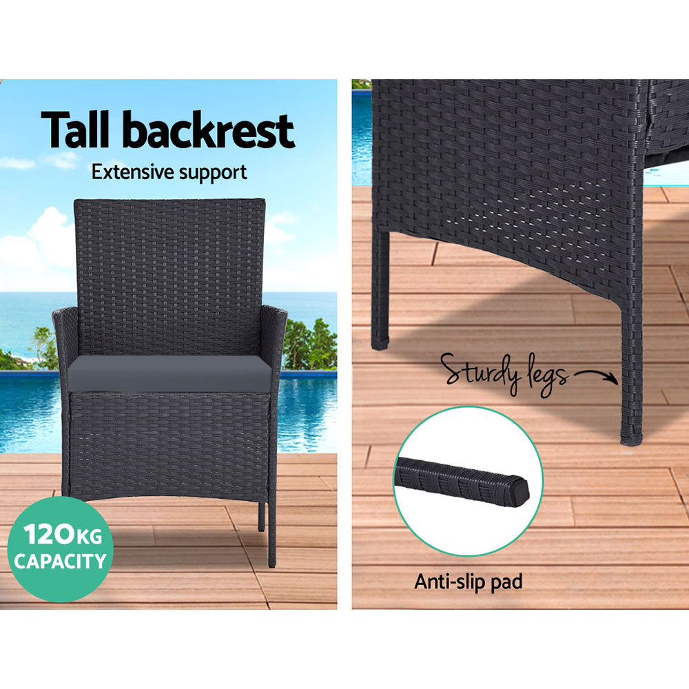 Redland Bay 4 Piece Outdoor Sofa Set, Dark Grey