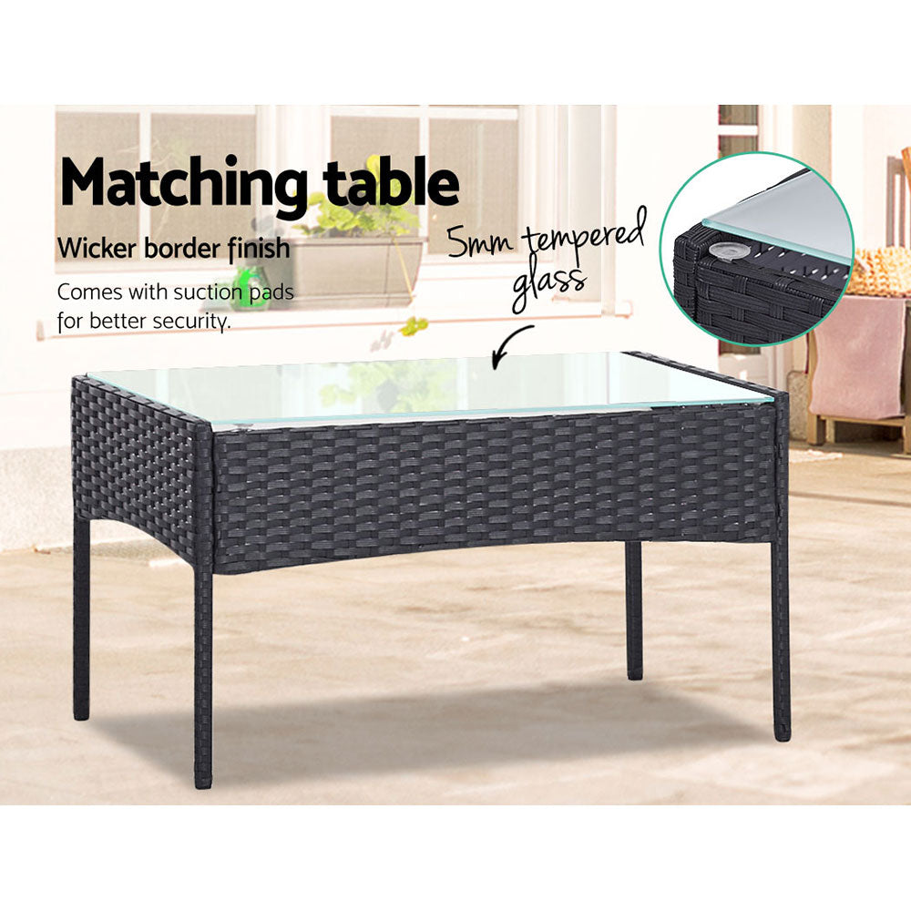 Redland Bay 4 Piece Outdoor Sofa Set, Dark Grey