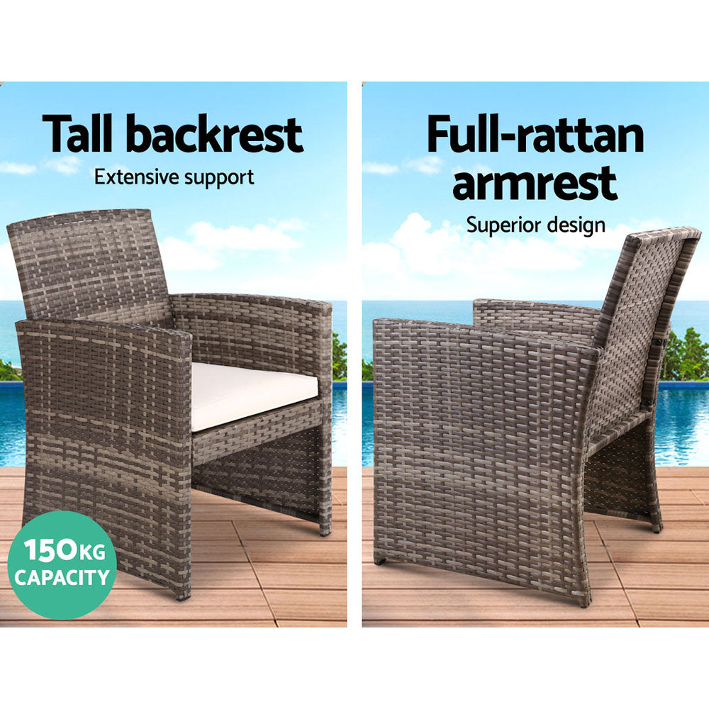 Dundowran 4 Piece Outdoor Sofa Set, Grey