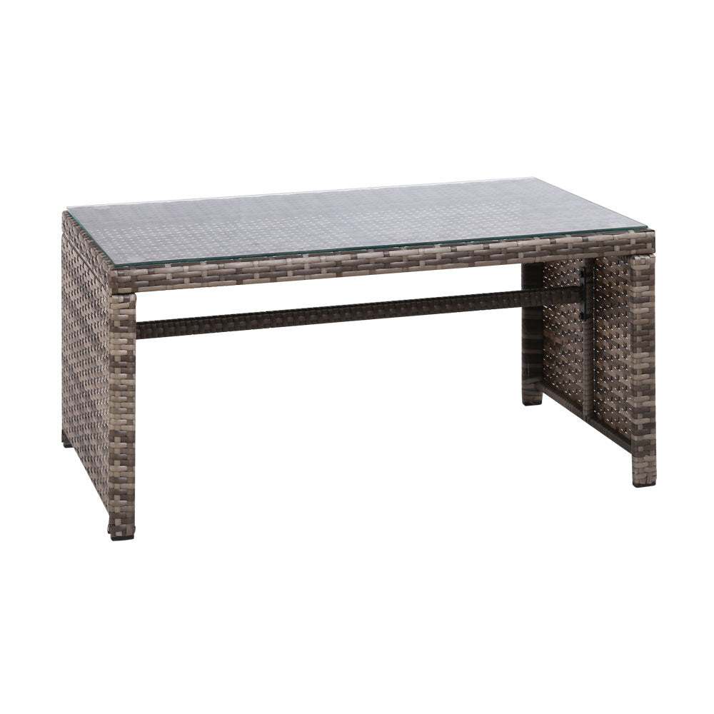 Dundowran 4 Piece Outdoor Sofa Set with Storage Cover, Grey