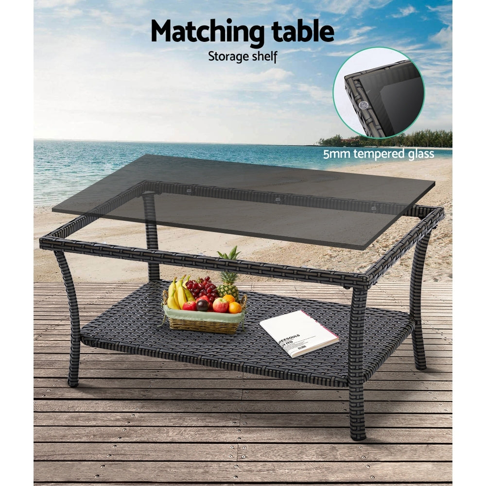 Arcadia 4 Piece Outdoor Sofa Set, Grey