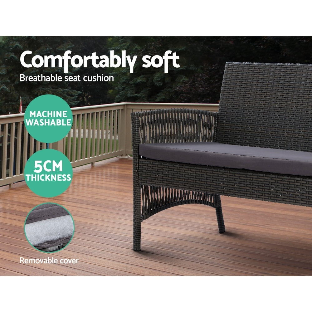 Arcadia 4 Piece Outdoor Sofa Set, Grey