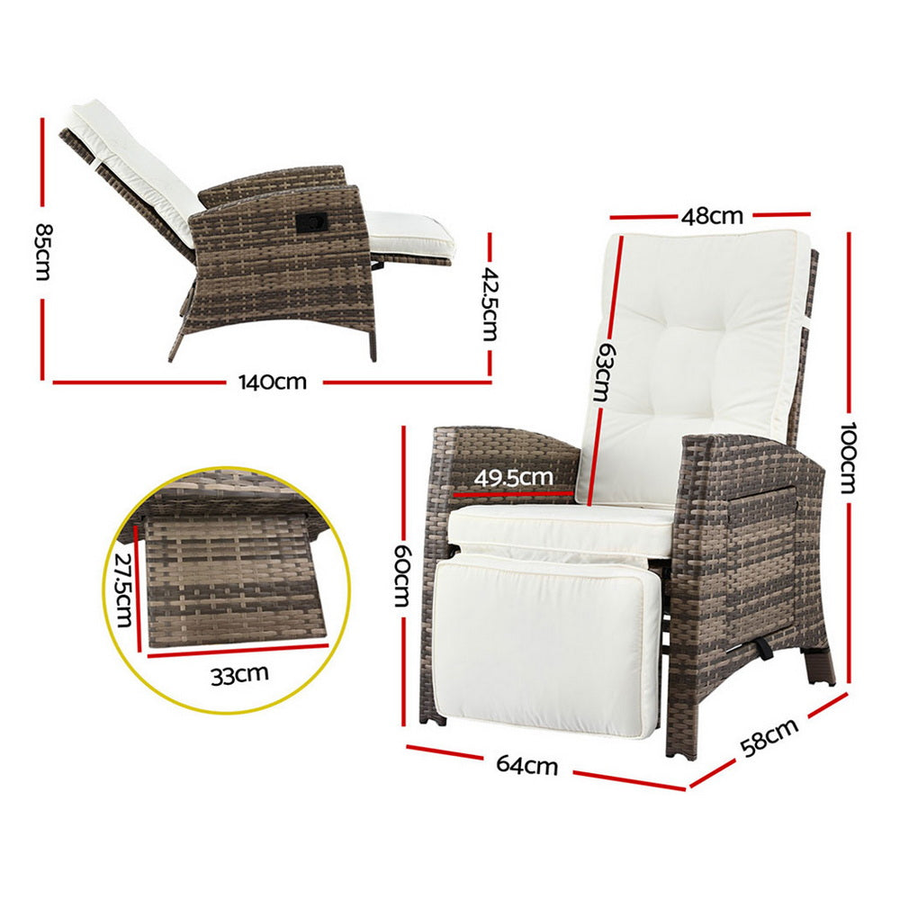 Nambour Recliner Chair, Brown