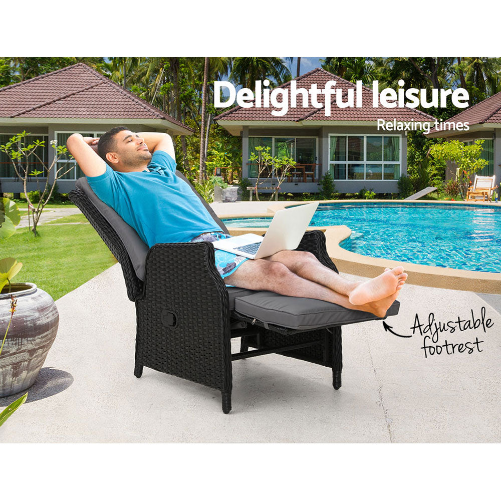 Midge Point Recliner Chair, Black