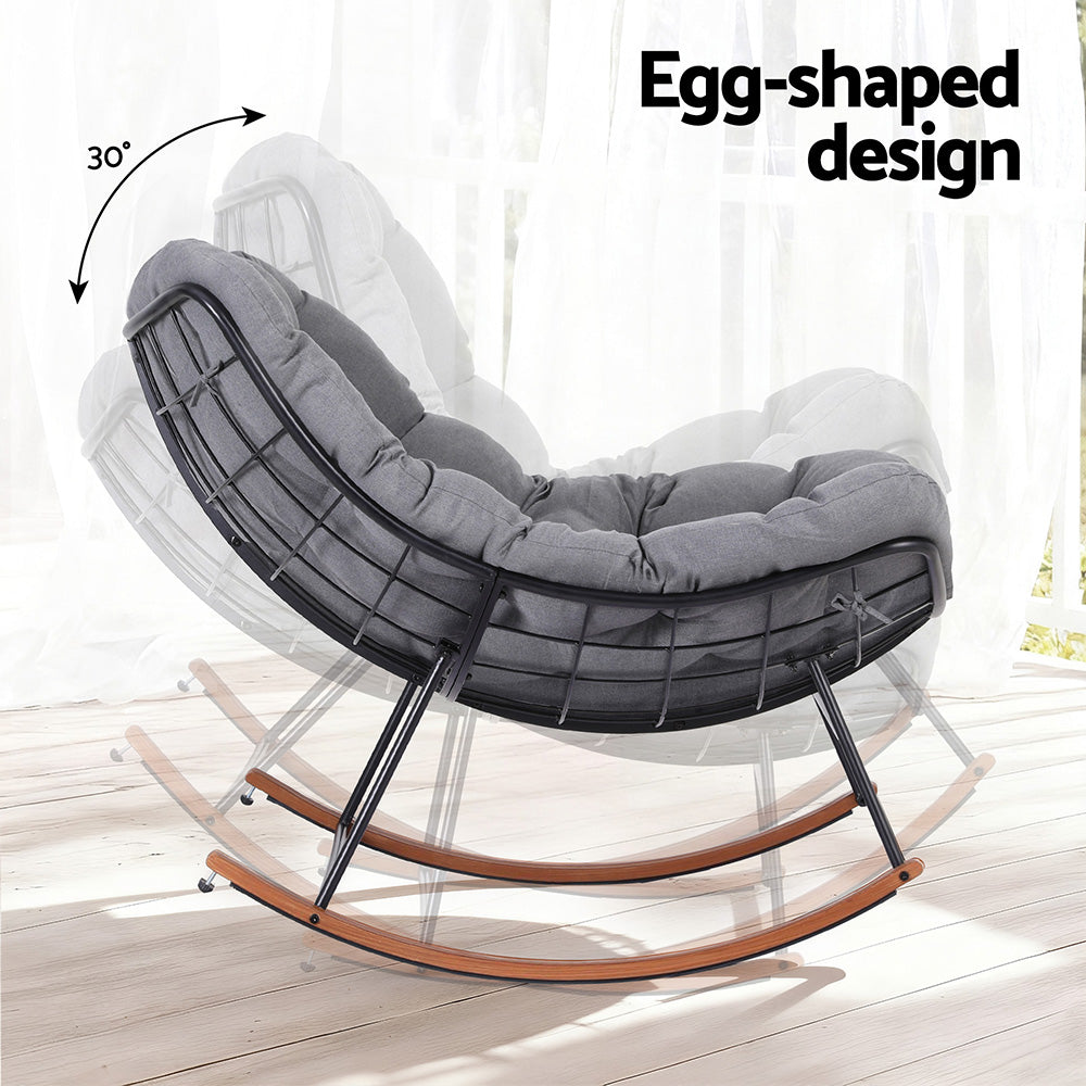 Dalmeny Rocking Chair, Grey image 6