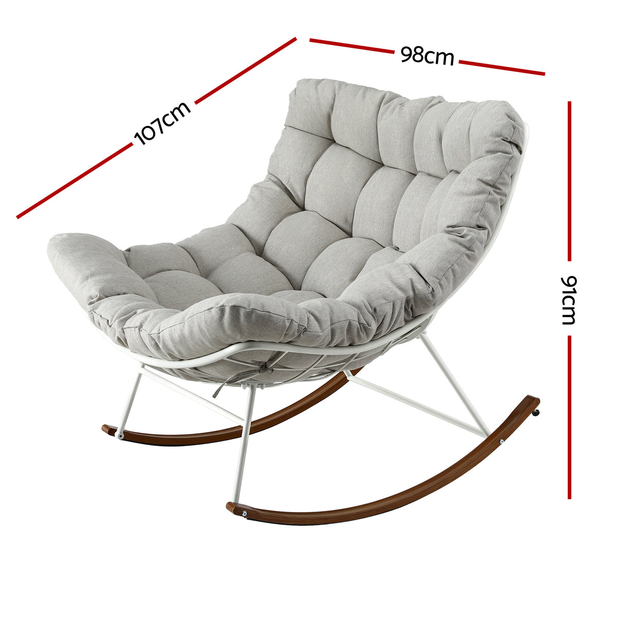 Dalmeny Rocking Chair, White image 2
