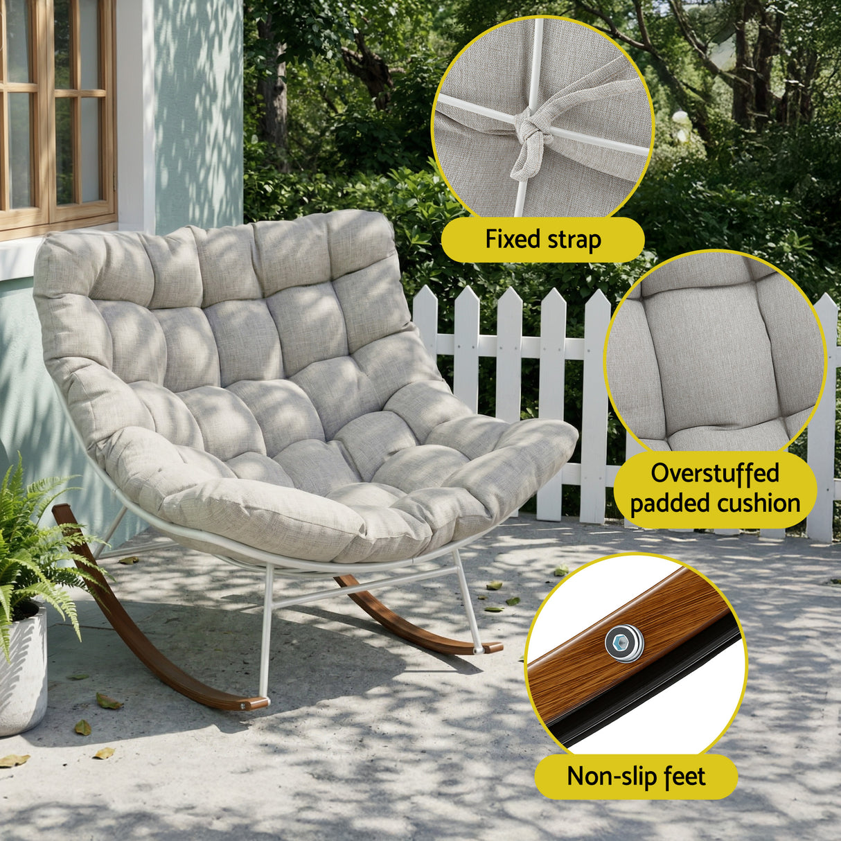 Dalmeny Rocking Chair, White image 6