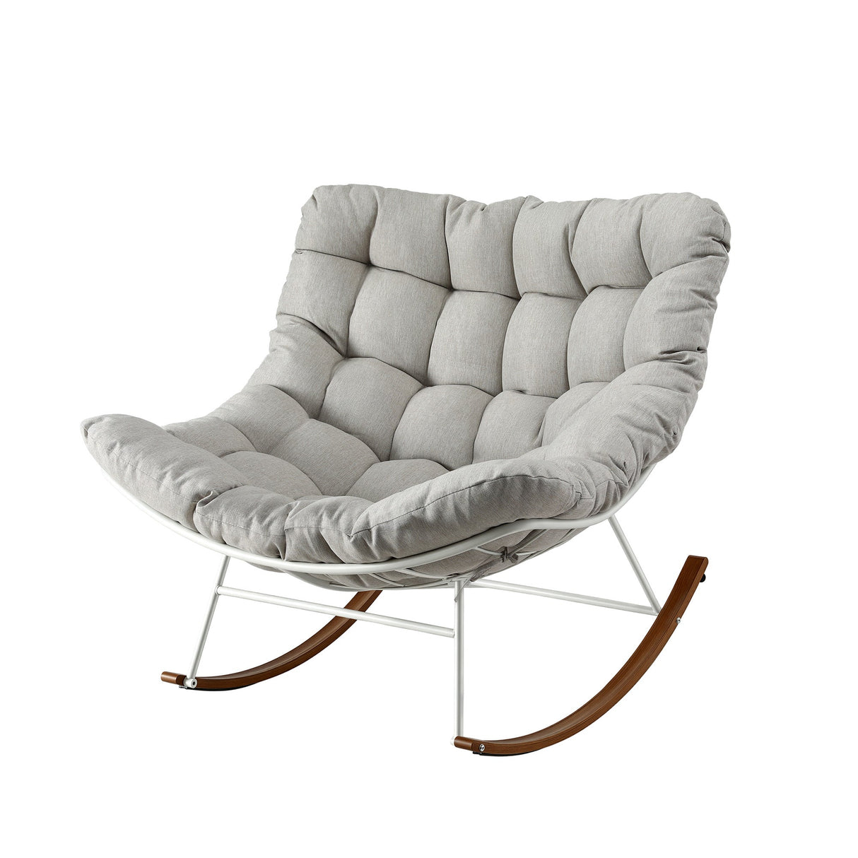 Avoca Papasan Rocking Chair, White, view 6