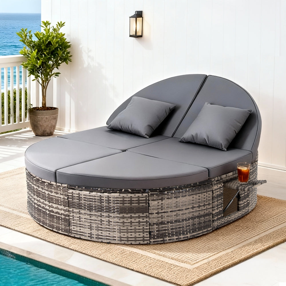 Sunrise Beach Outdoor Daybed Sun Lounge, Grey
