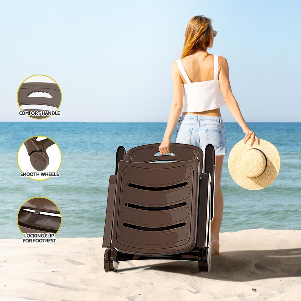 Candelo Sun Lounger Brown image 6