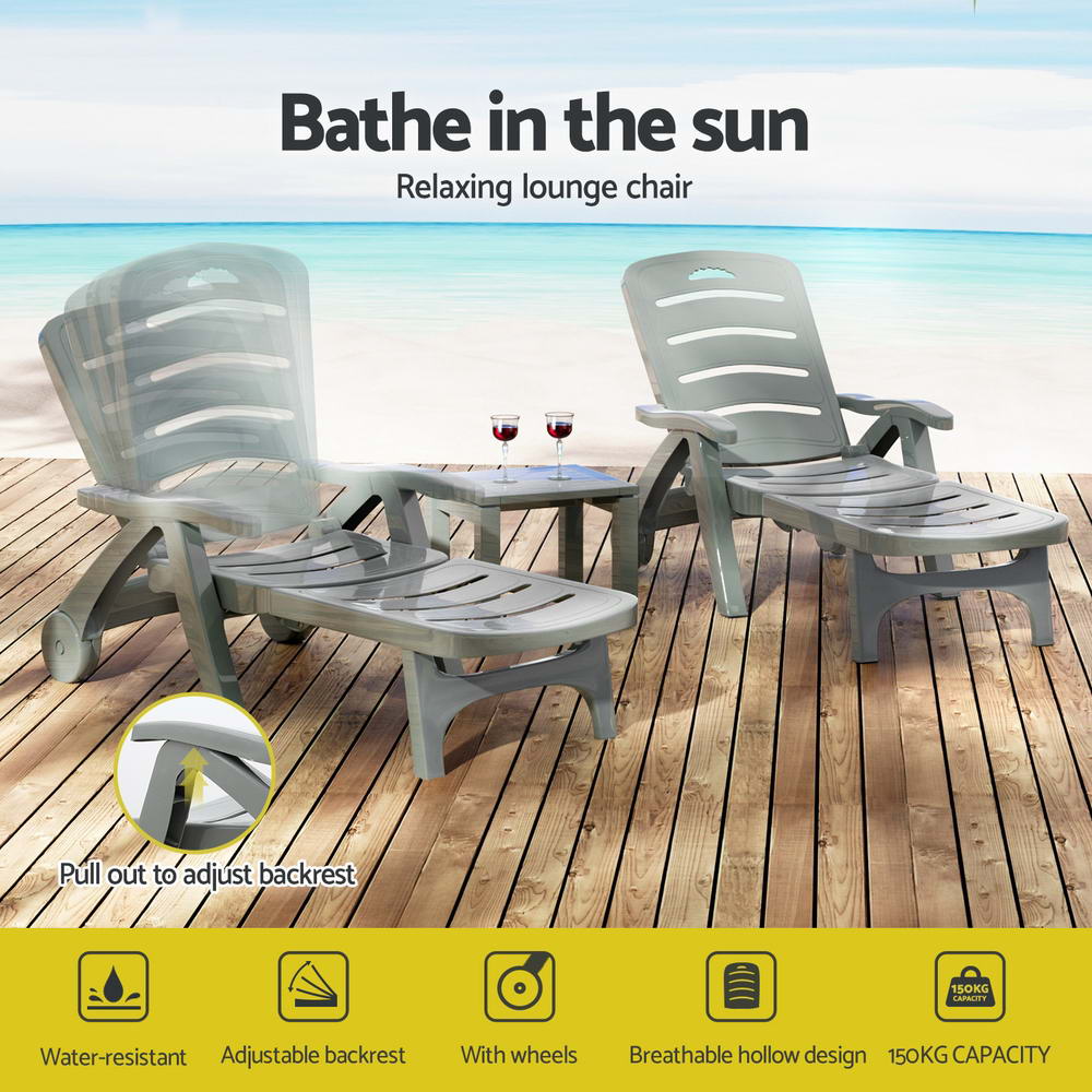 Candelo Sun Lounger Grey image 4
