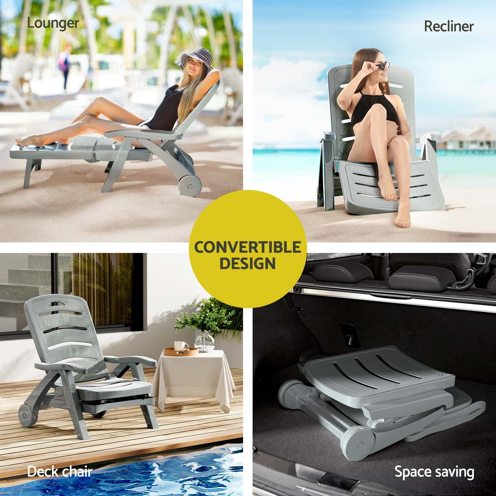 Candelo Sun Lounger Grey image 5