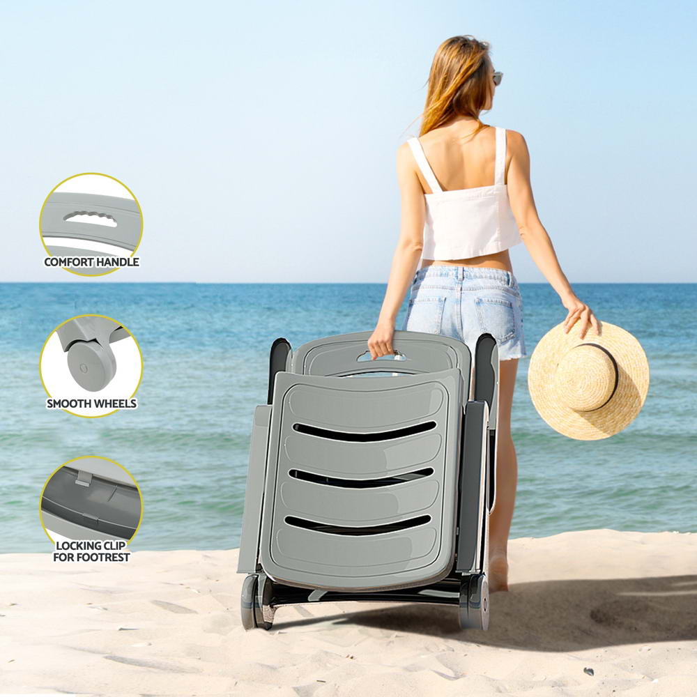 Candelo Sun Lounger Grey image 6