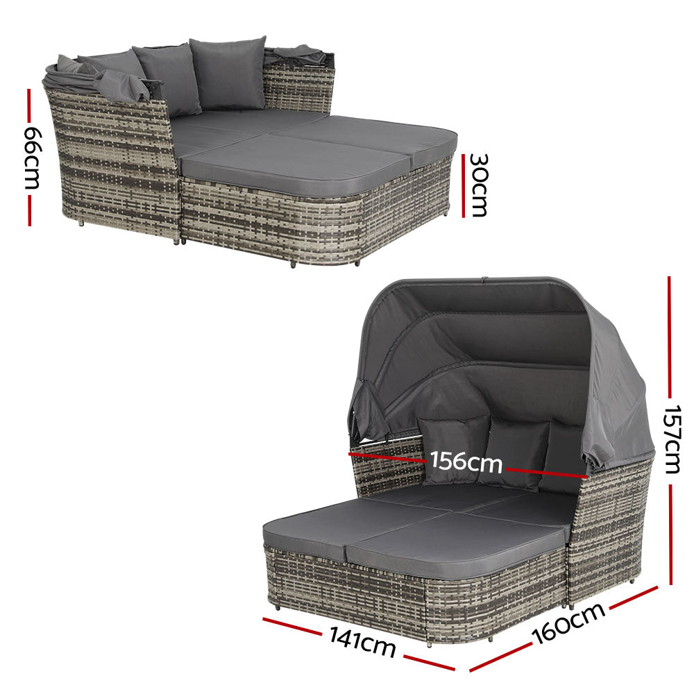 Machans Beach 4 Piece Outdoor Lounge Set, Grey