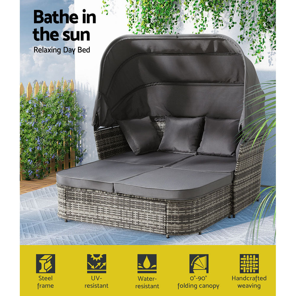 Machans Beach 4 Piece Outdoor Lounge Set, Grey