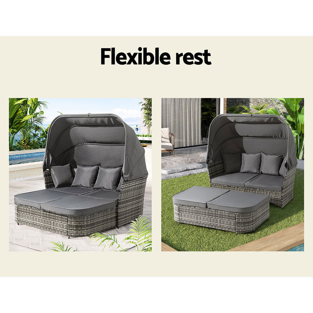 Machans Beach 4 Piece Outdoor Lounge Set, Grey