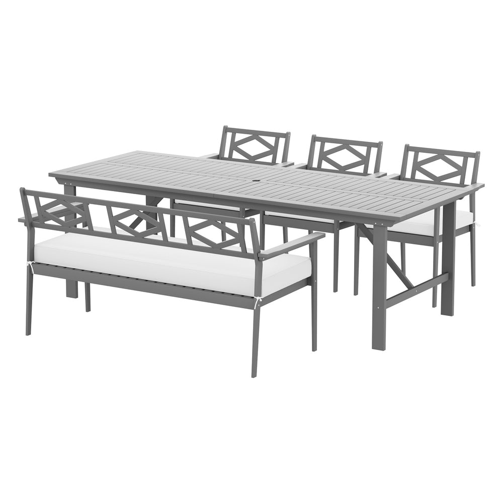 Maleny 5 Piece Outdoor Dining Set, Grey