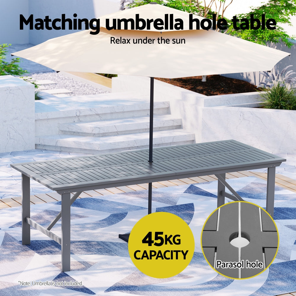 Maleny 5 Piece Outdoor Dining Set, Grey