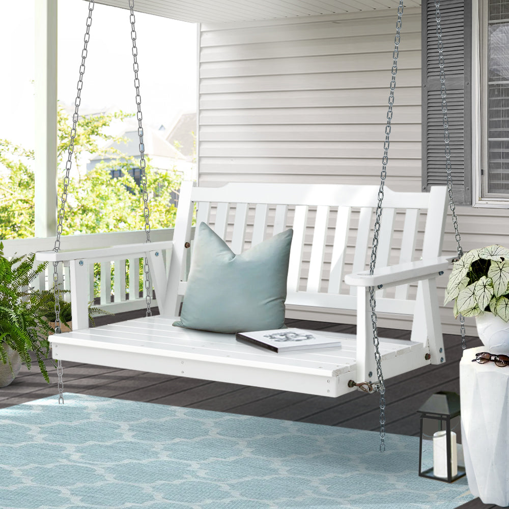 Werri Beach Porch Swing Chair, White