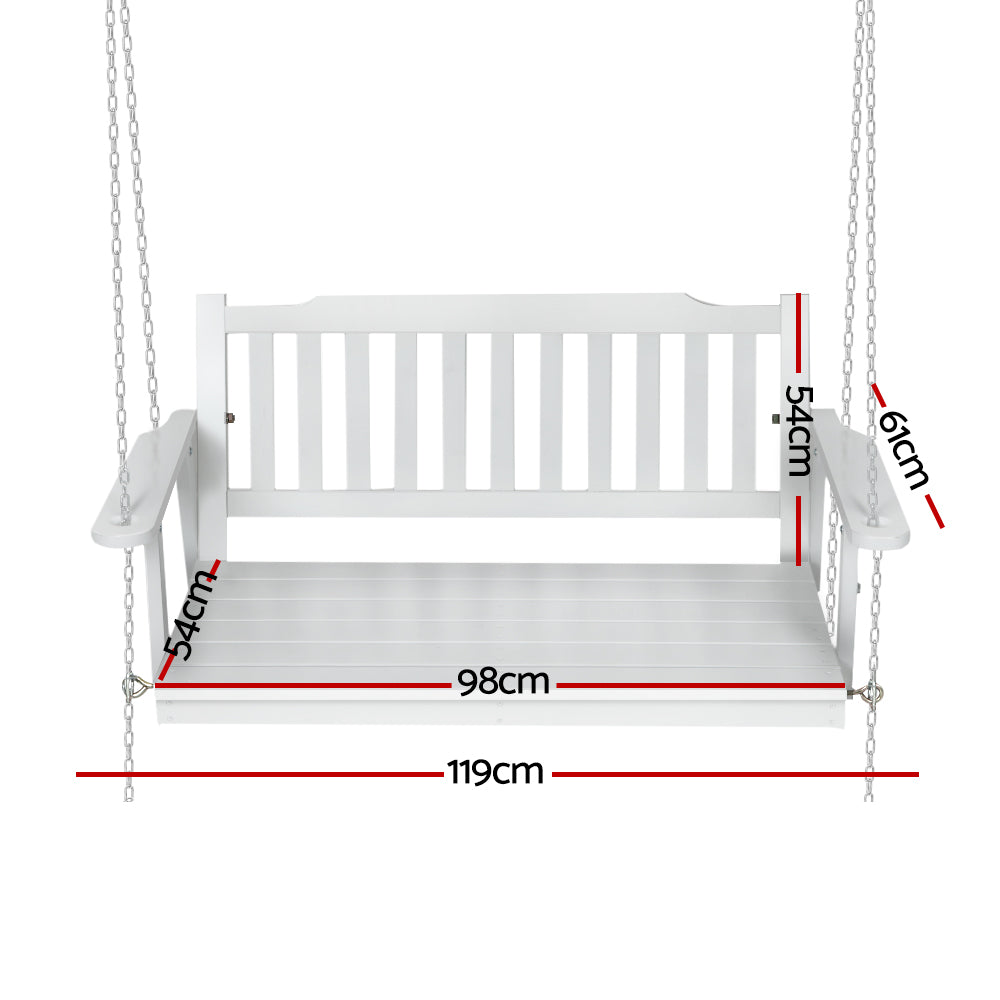 Werri Beach Porch Swing Chair, White